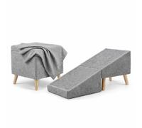 OttoPaw The Stylish Elegant Folding Dog Ramp, Multifunctional Large Pouf or Footstool (42 x 42 x 42 cm) for Small and Large Dogs