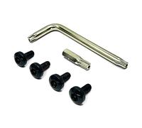 OttoSpeed License Plate Screws for Tesla & BMW Vehicles w/Antitheft Design - Rustproof Security License Plate Screw Kit for Fastening Rear Plate - Black Stainless Steel Mounting Bolts (M5-0.8 X 12mm)