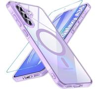 ottpluscase for Samsung A36 5G Case, Compatible for MagSafe with Screen Protector, [Magnetic Transparent Back],Military Grade Shockproof Drop Protection Slim Bumper Cover Phone Case,Purple