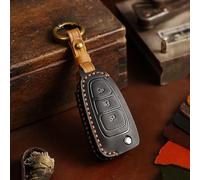 OTTSAN Car Key Cover for Ford Mustang Mach-E 2020-2024, Car Key Case Protection Key Fob Case Cover Smart Key Case Shell Key Holder Leather Keychain Accessories,E-1
