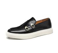 ottspu Mens Casual Shoes Sneakers Loafers Comfort Walking Shoes for Male Business Work Office Dress,Black,7.5 UK