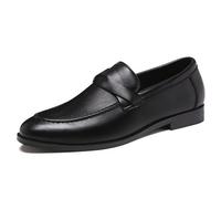 ottspu Men's Dress Shoes PU Leather Penny Loafers for Men Slip-On Formal Dress Loafers for Men,Black,5.5 UK