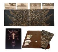 oTTTPGo DND DM Screen 5e,Dungeon Master Screen for Dungeons & Dragons Gifts,4 Embossed Panels Total Width 37",Support 8.5x11 Print Paper