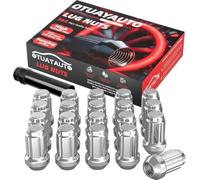 OTUAYAUTO 7/16-20 Spline Lug Nuts - Replacement for 1964-1983 Chevy Malibu | for 1967-1981 Camaro, 1969-1972 Blazer, 1958-1970 Impala Aftermarket Wheels, 20PCS Chrome Lug Nuts With Socket Key