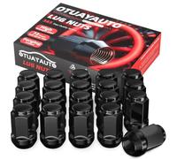 OTUAYAUTO M12x1.5 Lug Nuts, 20PCS Black Closed End Bulge Acorn, 19mm Hex | Replacement for Chevrolet Cruze, Equinox, Malibu, Trax, Honda Accord, Civic, Dodge Journey, Ford Fusion, Focus, Escape