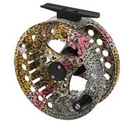 Otufan 7/8 Fly Fishing Reel,Aluminum Alloy Smooth Operation Bearing Fish Skin Pattern Left Right Hand Practice Fly Reel for Freshwater Saltwater Fishing