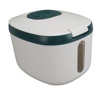 Otufan Rice Container,PP Clear Window Design Airtight Rice Box Rice Dispenser for Grains Sugar Flour Kitchen(green【5kg】)