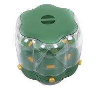 Otufan Rice Dispenser,ABS PET Mix Transparent 6 Compartments Large Capacity Rotating Rice Box Container Grain Dispenser Kitchen for Small Grains Beans Rice(6.5kg-green)