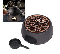 Otufan Teapot Warmer, Base Ceramic Candle Heater Tea Coffee Milk Light Warmer with Purple Iron Pad for Heating Tea Coffee and Milk (A)