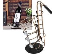 Otufan Wine Bottle Holder, Metal Figurines Saxophone Practical Crafts Wine Rack for Home Decoration Birthday Gift