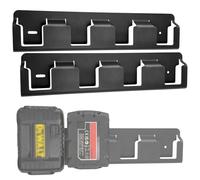 otuiaim [2-Pack] 4 Slots Battery Holder Wall Mount Compatible with Dewalt 18V / 20V Drill Batteries, Reinforced Steel Battery Rack Bracket for Tool Battery