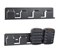otuiaim 4 Slots Battery Holder Wall Mount Compatible with Bosch Home & Garden Batteries PBA 18V, Reinforced Steel Battery Rack Bracket Universal for PBA Tool Battery, Install on Pegboards & Walls