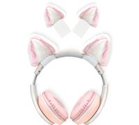 otuiaim Decorative Cute Cat Ears for Headphones, Universal Cosplay Decoration compatible with Headsets HypreX Cloud/II/Flight, Logitech G PRO, Adjustable Lovely Kitty Ear for Headsets Gaming