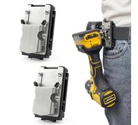 otuiaim Drill Holster for Belt [2pcs] - Clip-on Tool Belt Holder, Toughbuilt 304 Stainless Steel Tool Clips for Hooks Clips Tools, for Cordless Drill, Impact, Nailer, Tape Measure