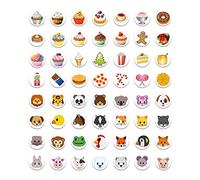 OTUIUTO Emoji Magnets for Refrigerator Funny Fridge Magnets Cute Magnets for Whiteboard Locker Decorative Magnets for Office and Kitchen Gifts for Lady (56, 56 Pcs Animal + Sweet Face)