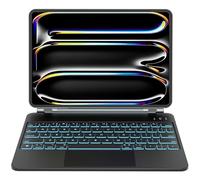 Otuoor ipad pro 11 Inch Case with Keyboard (M4 2024),Magic Keyboard iPad Pro 11 Inch (5th Gen),Keyboard Case for iPad Pro 11(M4 2024) with 7 Color Backlight,Multi-Touch Trackpad,Auto Sleep/Wake(Black)