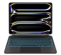 Otuoor iPad Pro 13 inch case 2024 with Keyboard, Keyboard Case for iPad Pro 13-inch (M4, 2024) with 7 Colors Backlight, Multi-Touch Trackpad, Easy-Set Magnetic Stand, Auto Sleep/Wake (Black)