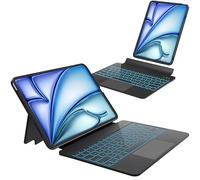 Otuoor Keyboard Case for iPad Air 13 inch (M3 2025 / M2 2024), Magnetic Detachable Keyboard Case for iPad Pro 12.9 inch (6th,5th,4th,3rd Gen) with Backlit Keys,Trackpad,Portrait/Landscape Mode (Black)
