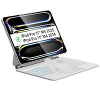 Otuoor Magic Keyboard for iPad Pro 11-inch (M5 2025/M4 2024), Uninterrupted View, Snap Tight, iPad Pro 11-inch M5/M4 Keyboard Case, Effortless Command with Comfort Angle, White