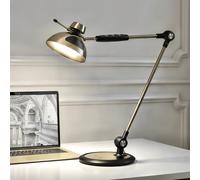 OTUS Desk Lamp LED Dimmable with Gesture Control | Retro Desk Lamp 3 Color Modes, 12 Brightness Levels & Flexible Metal Arm | LED Table Lamp & Work Light for Office Home Reading - Brass