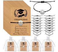 Otuuz 16 Sets Graduation Gifts for Her Him Inspirational Graduation Card Bracelet for Her Him Class of 2025 Student Compass Bracelet Seniors College High School Graduate Gifts(Congrats Grad)