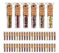 Otuuz 48 Pcs Wedding Gifts Tea Party Favors for Women Bulk Rustic Bridal Shower Bridesmaid Gift for Guest Best Wishes Wedding Decor Souvenirs Dried Flower Tea Jar for Engagement Birthday, 6 Flavor