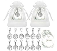 Otuuz 50 Sets Confirmation Favors Tree of Life Keychains MY Confirmation Labels Organza Bags with Green Ribbon Gifts for Confirmation, Christening, Communion Wedding Favors Favors Favors