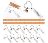 Otuuz 75 Pcs Thank You Gift Thank You Key ring with Organza Bag Tag Card Proud of Employee Appreciation Leaving Gifts for Teacher Colleagues Worker Counselor Doctor Nurse Present