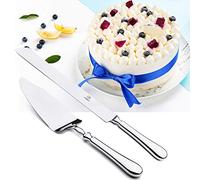 OTW PAVILION 2 Piece Wedding Cake Knife and Server Set,18/10 Stainless Steel Dessert Set Pie Server Cake Cutter Wedding Knife for Birthday,Anniversary,Holiday,Baby Shower,Party