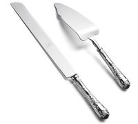 OTW PAVILION 2 Piece Wedding Cake Knife and Server Set,18/10 Stainless Steel Dessert Set Pie Server Cake Cutter Wedding Knife for Birthday,Anniversary,Holiday,Baby Shower,Party