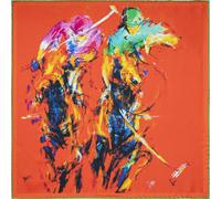 Otway & Orford Performance Polo silk pocket square - red (42x42cm