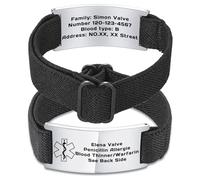 OTXIXTO Custom Engraving Emergency Info SOS Medical ID Bracelet for Women Men Personalized Medical Alert Bracelet Suitable for Autism Diabetic Allergy Epilepsy ETC -A1