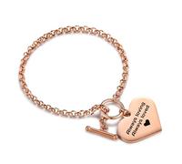 OTXIXTO Custom Photo Text Memorial Bracelet for Women Stainless Steel Personalized Picture Bracelet with Heart Photo Charms Keepsake Jewelry Memorial Gifts for Loss Loved Ones - B3