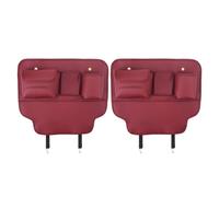 OTYKPXNV 2PCS Car Seat Kick Protector For Ben-z GLC X253 C253 C254 2015-2025, Leather Backrest Anti-Kick Pad Wear-Resistant Anti-dirty Storage Interior Accessories,A/Red