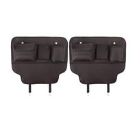 OTYKPXNV 2PCS Car Seat Kick Protector For Skoda Kodiaq GT 2019-2023, Leather Backrest Anti-Kick Pad Wear-Resistant Anti-dirty Storage Interior Accessories,C/Brown