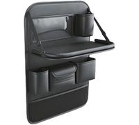 OTYKPXNV Car Backseat Organizer For Volvo V60 2019-2025, Hanging Rear Seat Storage Bag with Foldable Tray Table Multi Pockets Waterproof Accessories,F