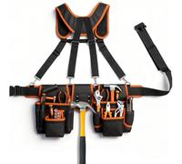 OTYMIOW Construction Tool Belt for Men, Detachable & Adjustable Carpenter Tool Belt, Morrales De Construccion for Framers Carpenter Electrician Construction(33.4''-66.9'')