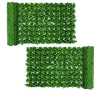 OTYMIOW Garden Fence Screening 2 Rolls *3*0.5m Ivy Trellis Artificial Leaves Garden Screening Fence Privacy Screen Garden Artificial Plant Wall Panels, Artificial Hedge Screening Ivy Fence Panels Wall