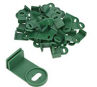 Otzoan Greenhouse Twist Clips Plastic Fixing Washers Extender Corner Clips for Aluminium Greenhouse Bubble Wrap Insulation Netting Shading (Green 50 Corners)