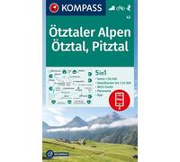 Otztaler Alpen 43 1:50, 000: 5-in-1 hiking map with panorama, activity guide and 1:25000 scale maps, (Kompass Wanderkarten, 43)