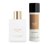 Ou.d Combo For Men & Women, Pack Of 2 Premium Long Lasting Fragrance Scent - White Oud Edp 100 Ml & Oud White Body Parfum Deodorant 150 Ml - Sprays For Women
