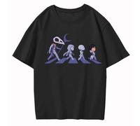 OU LU Cartoon Moon Knight T Shirt Summer Marc Spector Khonsu Manga Printed Men Tops Tees Short Sleeve O-Neck Streetwear Black M