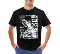 OU LU Nick Diaz Black and White Drawing T-Shirt Heavyweight t Shirts Blouse Funny t Shirt Mens Big and Tall t Shirts Black 3XL