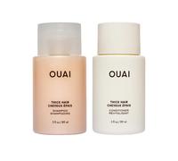 OUAI Thick Hair Shampoo & Conditioner Set Travel Size - Moisturizing Shampoo & Conditioner - With Keratin Marshmallow Root Shea Butter & Avocado Oi
