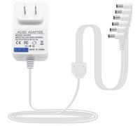 Ouasly AC/DC 4.5V Power Adapter 6 Output Heads Compatible with Lemax Lighted Accessory # 94566 94563 94564 94565 74227 74706 Replacement for Christmas Micro Lighting Building Decoration