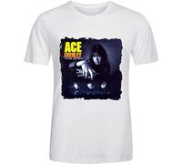 OUBAO Ace Frehley Trouble Walkin T Shirts for Men White M