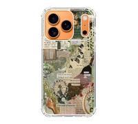 Oubliert Cottagecore Green Nature Phone Case Compatible with iPhone 17 Pro, Book Lover Scrapbook Aesthetic Phone Cover for iPhone 17 Pro