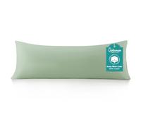 Oubonun 100% Cotton Body Pillowcase - 800 Thread Count/21x54, Moisture Absorbent and Breathable, Premium Hotel Body Pillow Cover for All Seasons, Sage Green