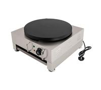 OUBUBY 15.75 Inch 1680w Large Pancake Maker,Commercial Electric Pancake Maker Non-stick Pancake Oven Machine with Wooden Spreader Applications Kitchen Restaurant Convenience Store