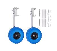 OUBUBY Boat Launching Wheels, 9.8" Boat Transom Launching Wheel, 330 LBS Loading Capacity Inflatable Boat Launch Wheels, Stainless Steel Inflatable Boat Removable Transom Launch Wheels